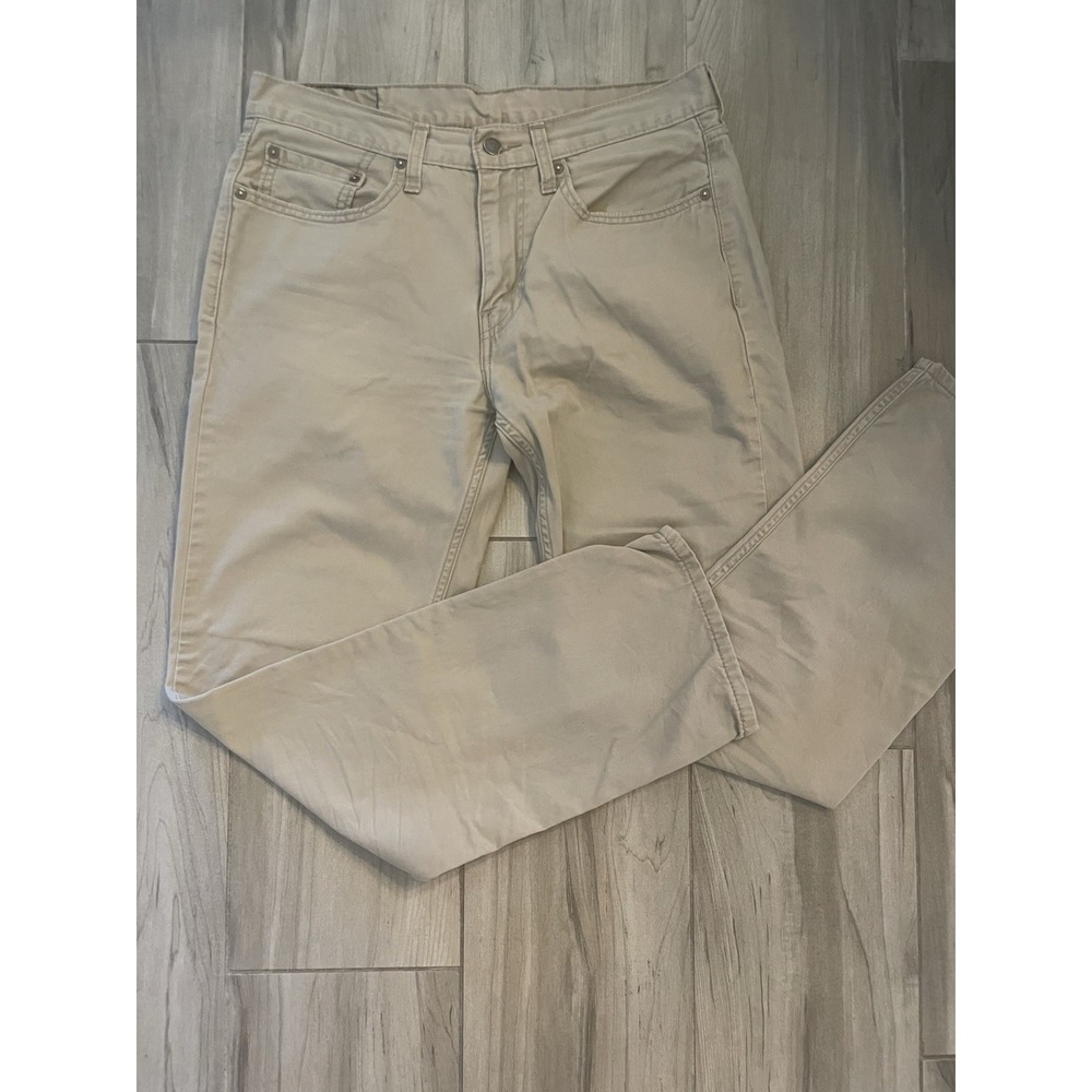Levi's 514 Jeans Men's 32X32 Tan Casual Straight Light Khaki Denim Pants Jeans
